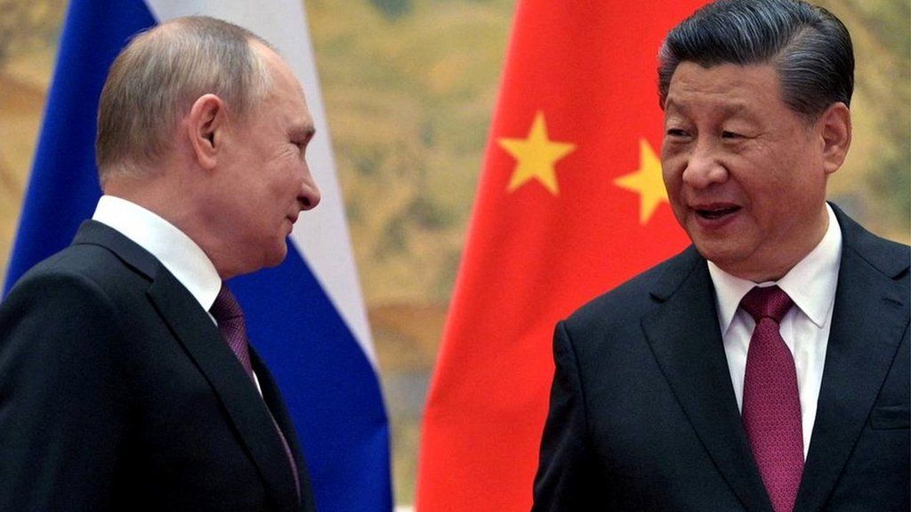 Presidents Putin and Xi in February 2022