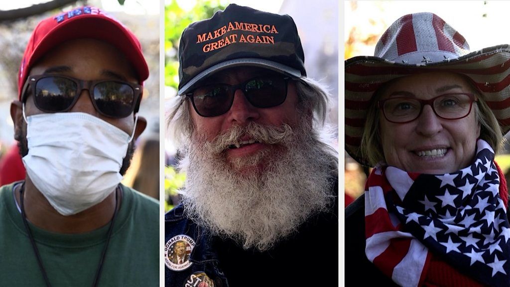 Trump supporters at march in Washington DC