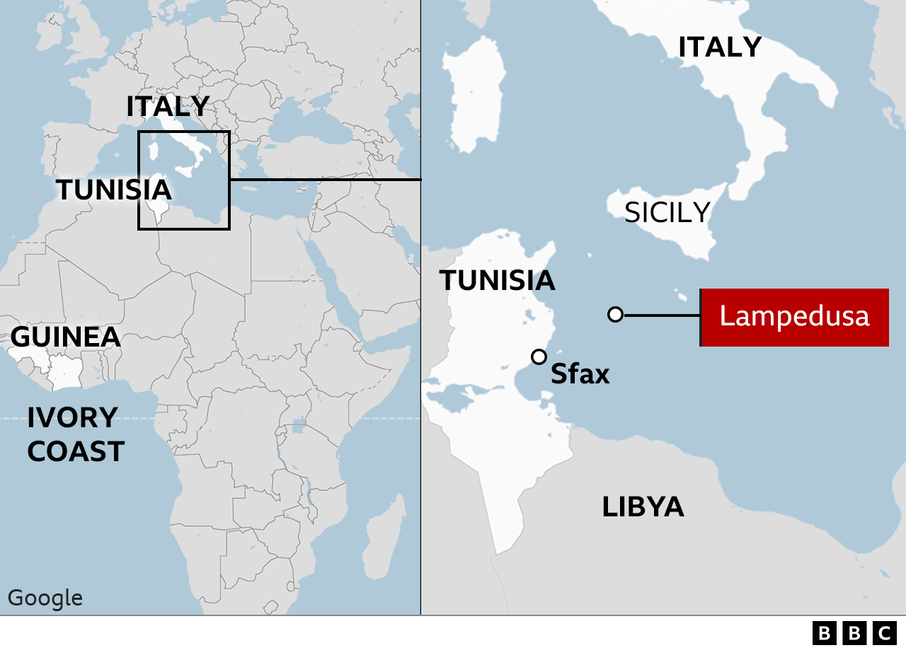 Карта Лампедузы