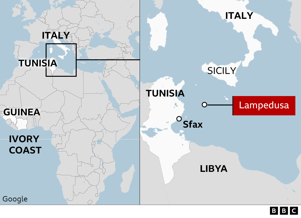 Lampedusa map