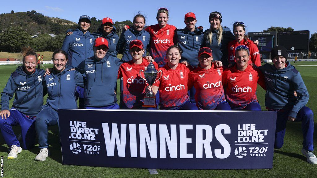 England with the T20 series trophy