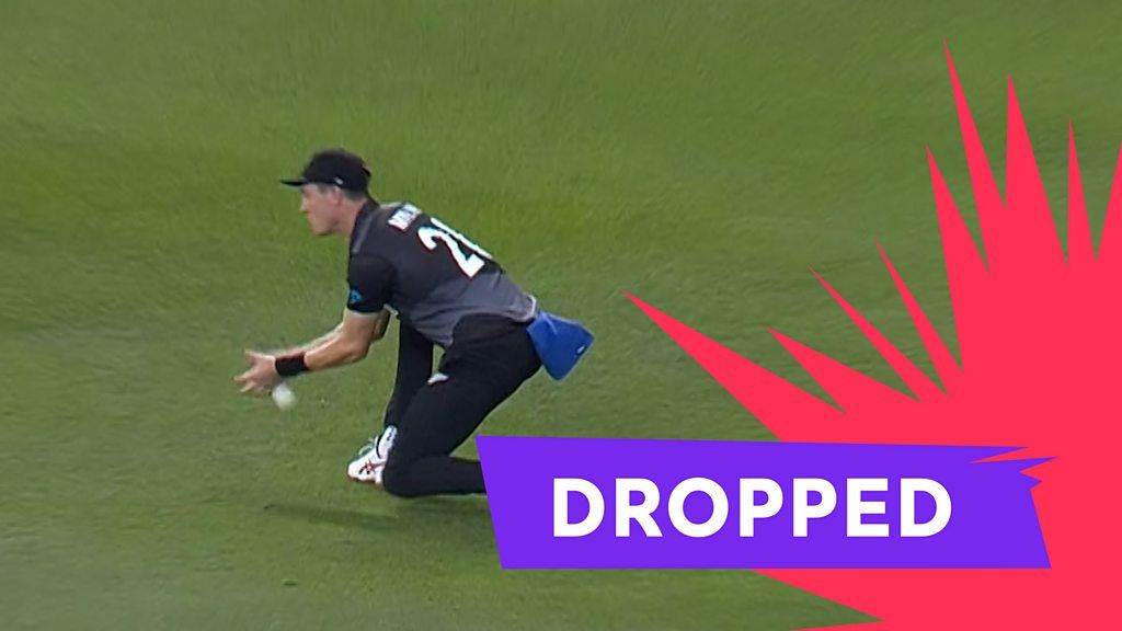 T20 World Cup - India v New Zealand: Watch Adam Milne's extraordinary drop from Rohit Sharma