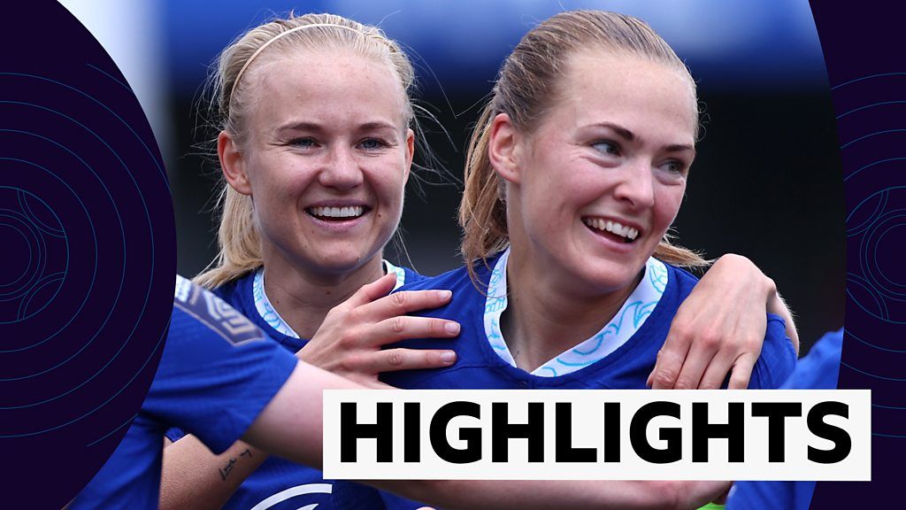 WSL: Chelsea close in on title after 2-0 win over Arsenal - highlights