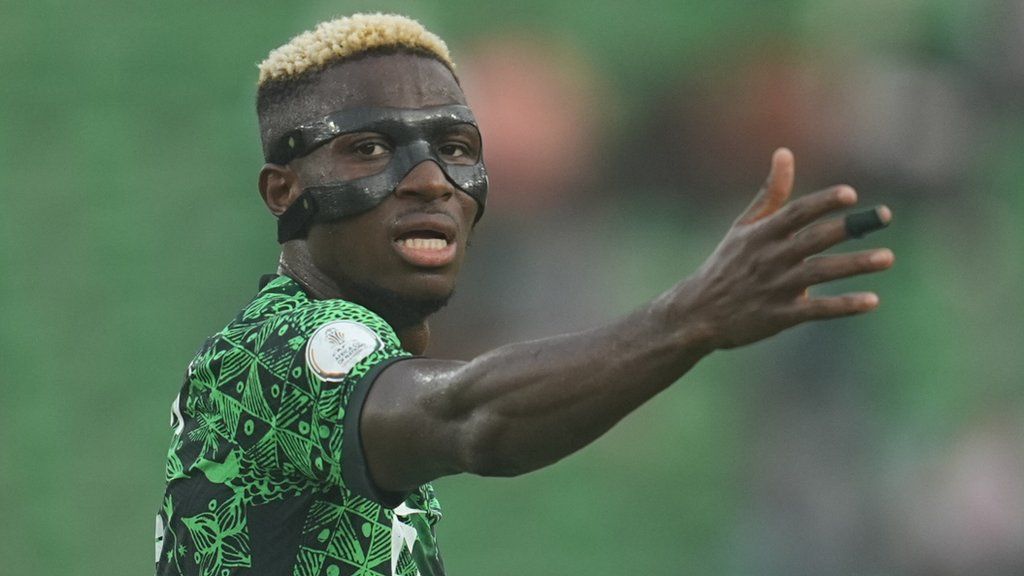 Victor Osimhen in action for Nigeria at the 2023 Africa Cup of Nations