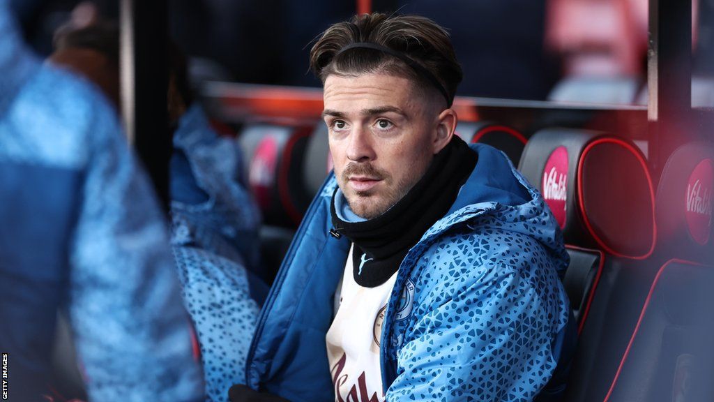 Jack Grealish on Manchester City bench