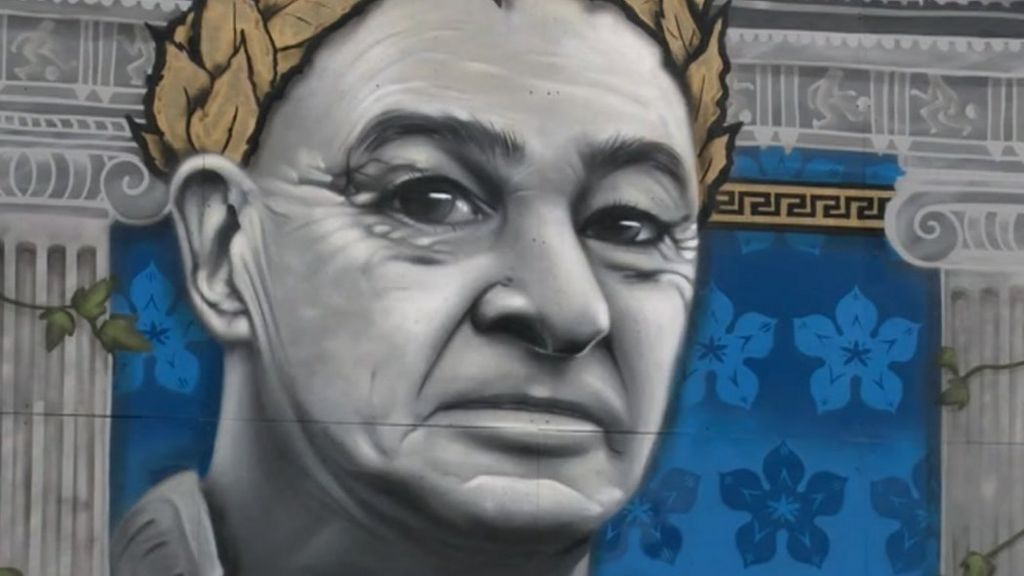 Claudio Ranieri head in mural form