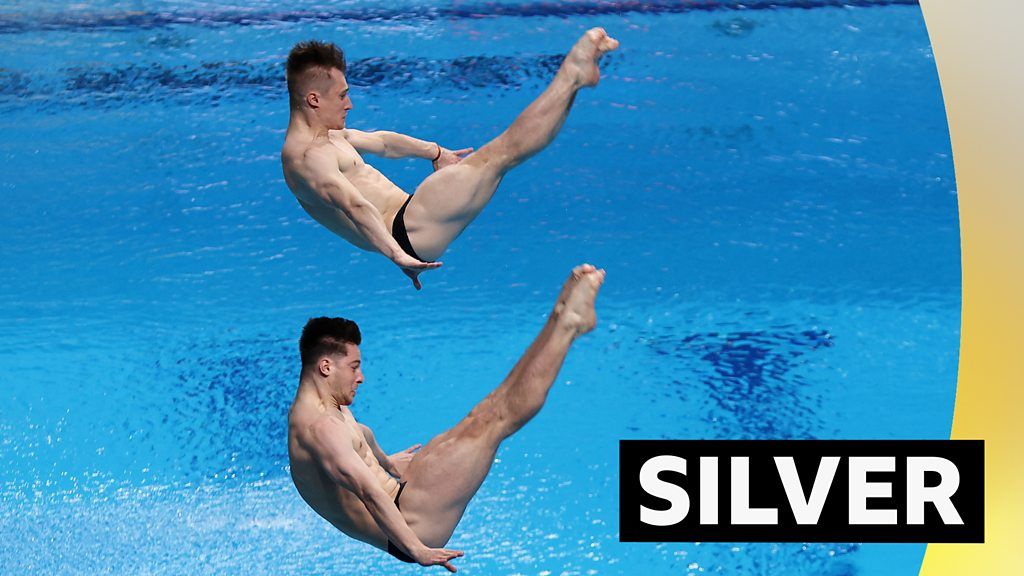 Diving World Championships: GB's Jack Laugher & Anthony Harding secure 3m synchronised silver