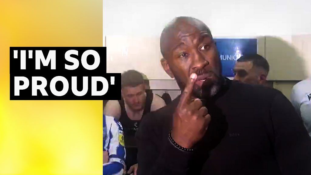 Watch Moore's passionate post-match speech