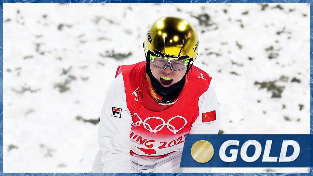 Winter Olympics: China's Qi Guangpu takes incredible aerials gold