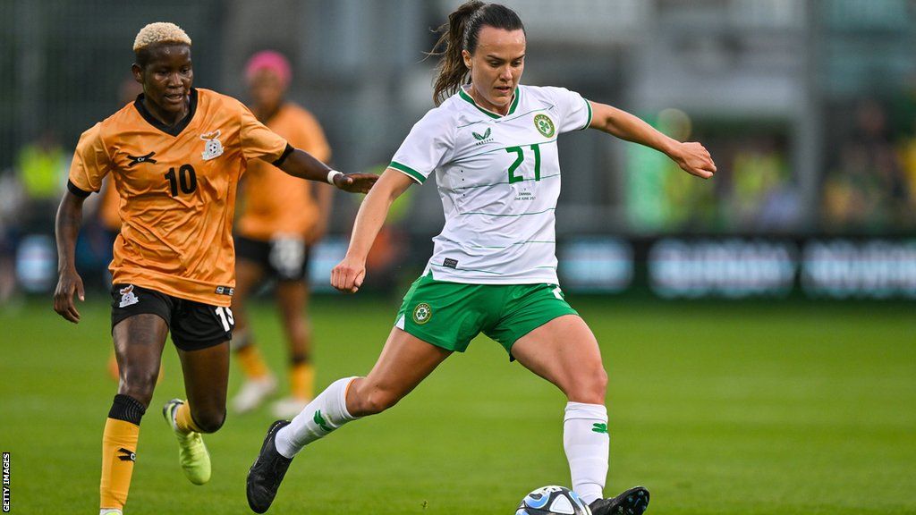 Ciara Grant in action against Zambia