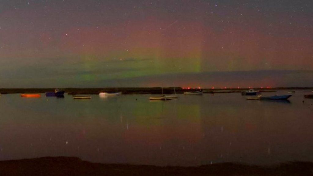 Northern Lights off Norfolk coast