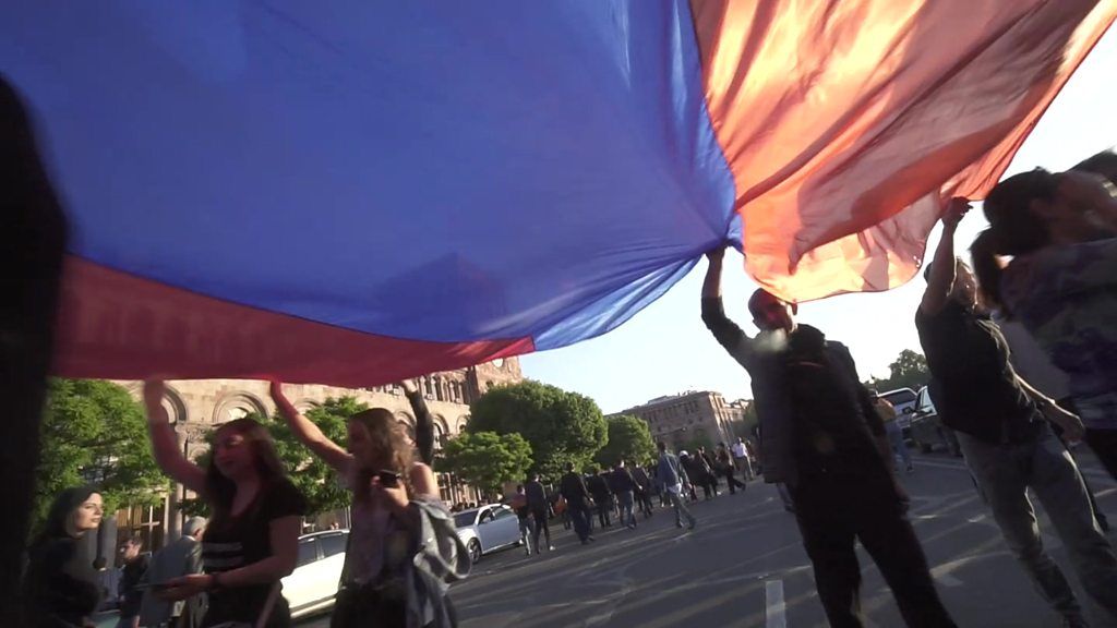 Protesters rally in Yerevan