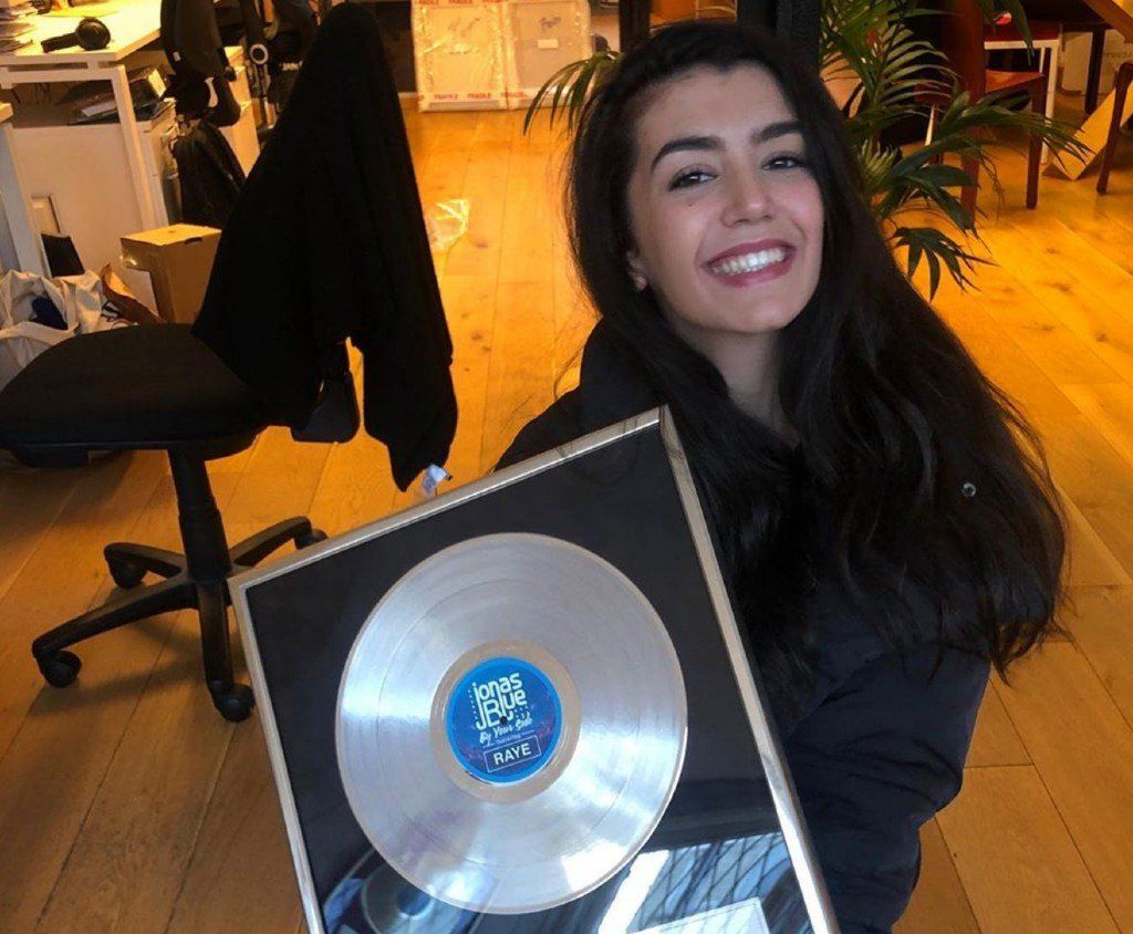 Gracey with her platinum disc