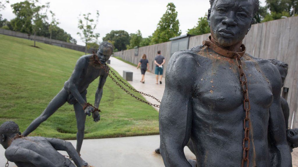 A monument to slaves in Montgomery, Alabama