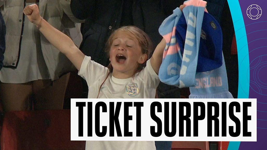 Euro 2022: BBC surprise young England fan with final tickets