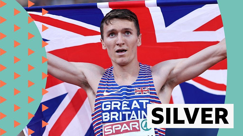 European Championships: Jake Wightman takes silver in men's 800m