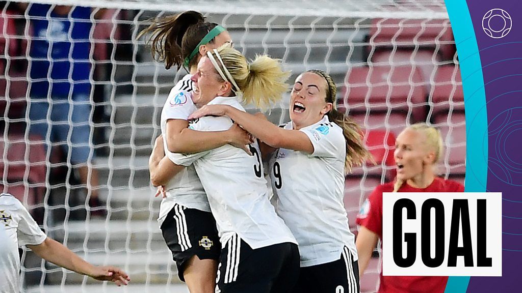 Euro 2022: Julie Nelson nets Northern Ireland's first-ever goal at major finals
