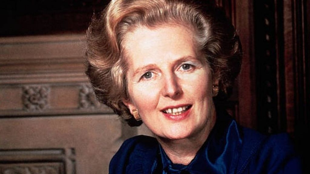 Retrato da primeira-ministra britânica Margareth Thatcher