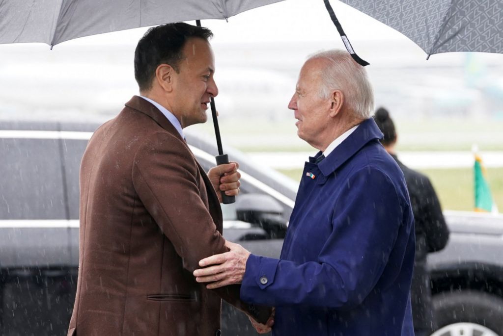 Leo Varadkar and Joe Biden meet at Dublin Airport