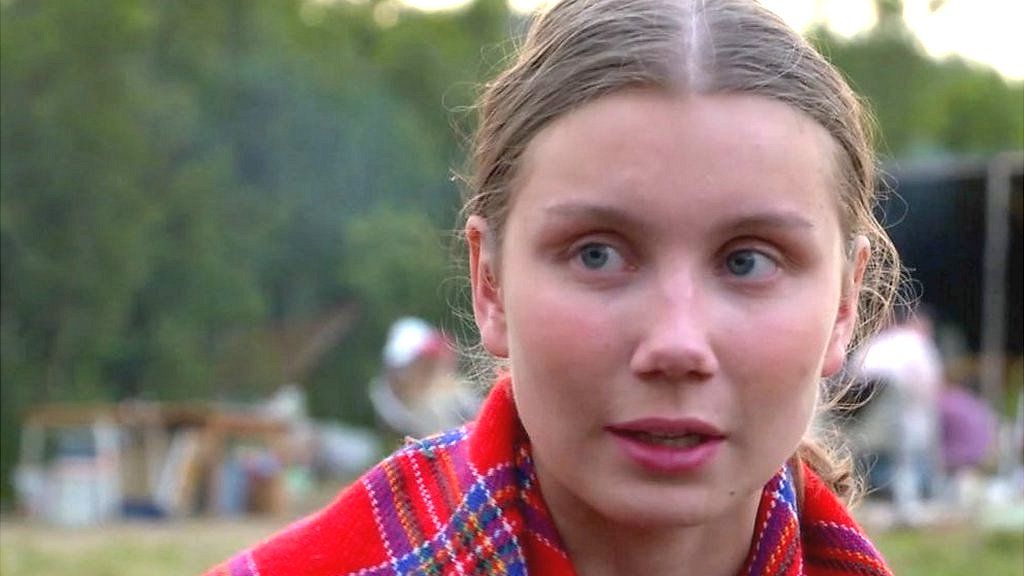 Norway climate activist at camp