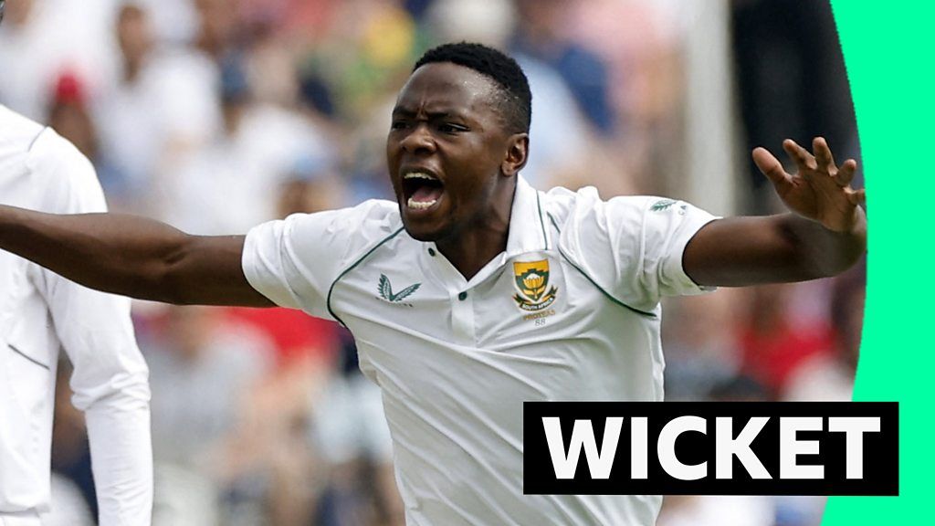 England v South Africa: Kagiso Rabada removes Alex Lees for five at Lord's