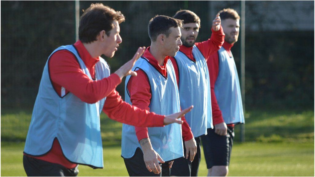 Members of Wales Deaf football team