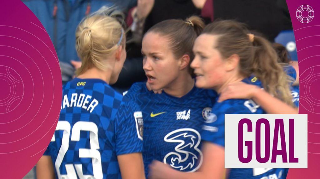 WSL: Guro Reiten opens the scoring for Chelsea against Man City