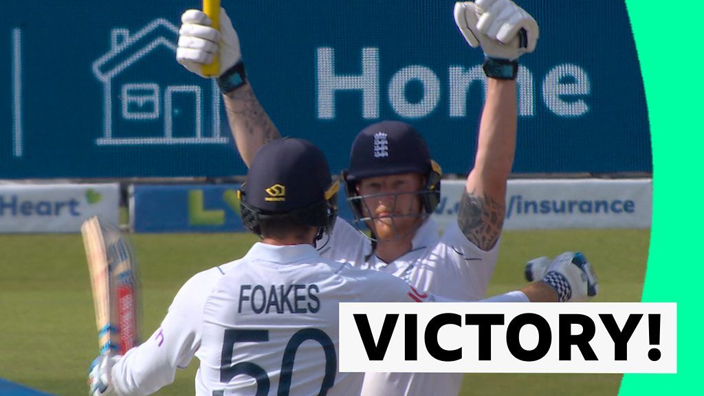 England v New Zealand: Ben Stokes hits winning four