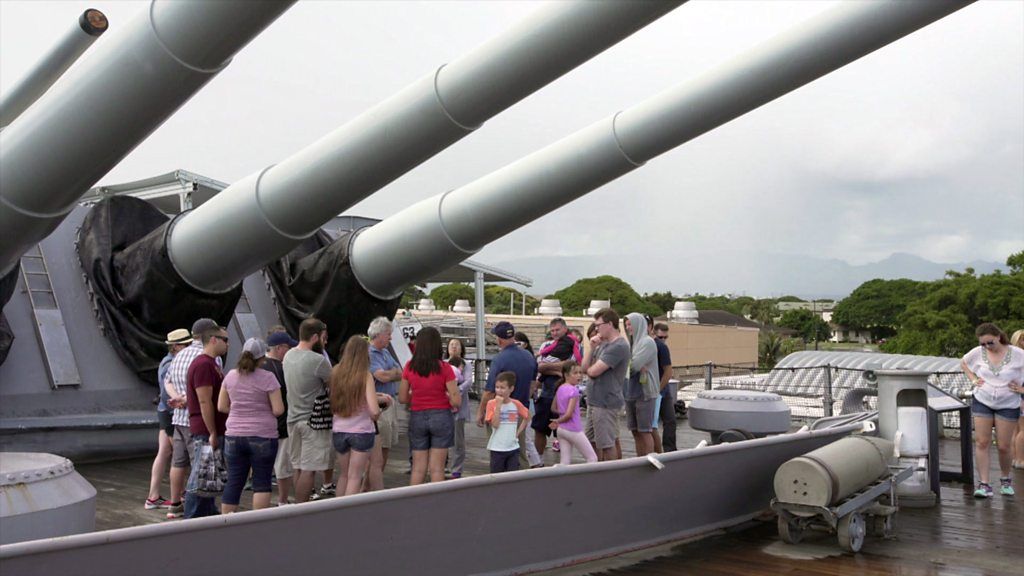 Visitors at Pearl Harbor, Hawaii