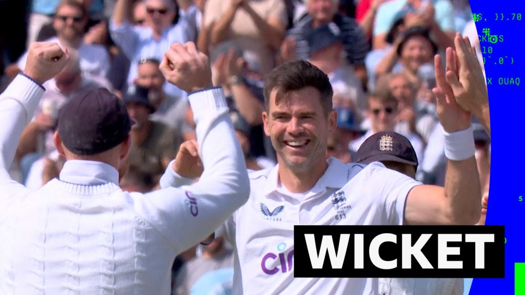Anderson removes Cummins with first ball of day