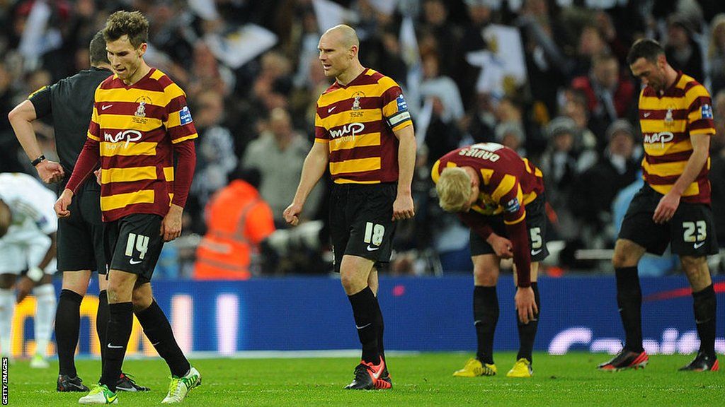 Bradford City players in action