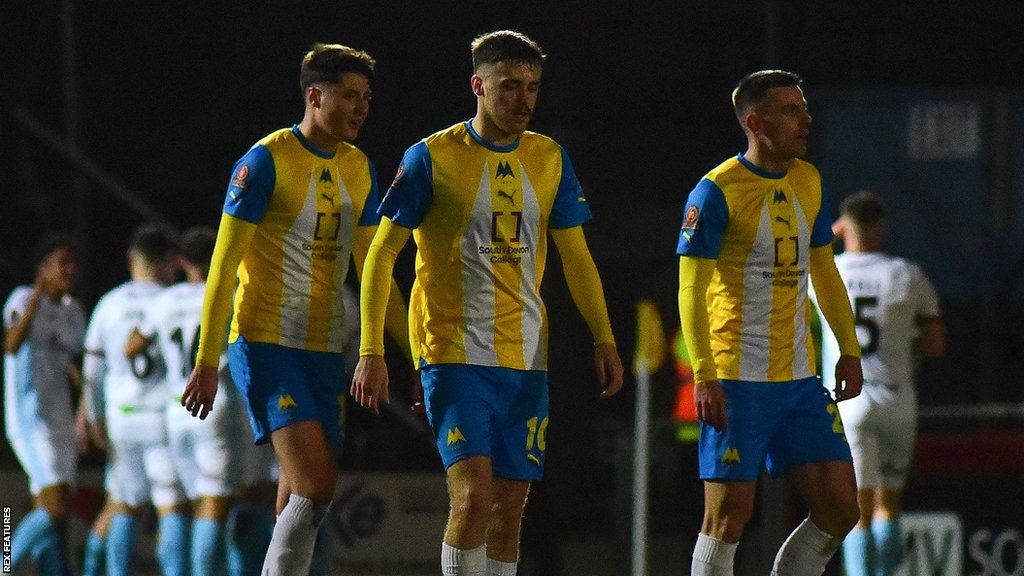 Dejected Torquay players