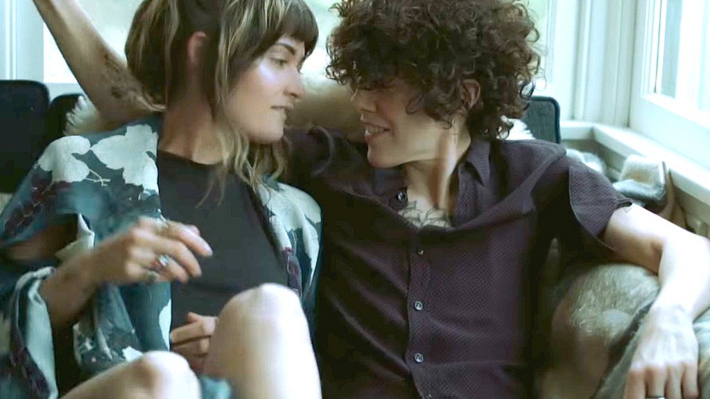Tamzin Brown and LP in the video for Lost On You