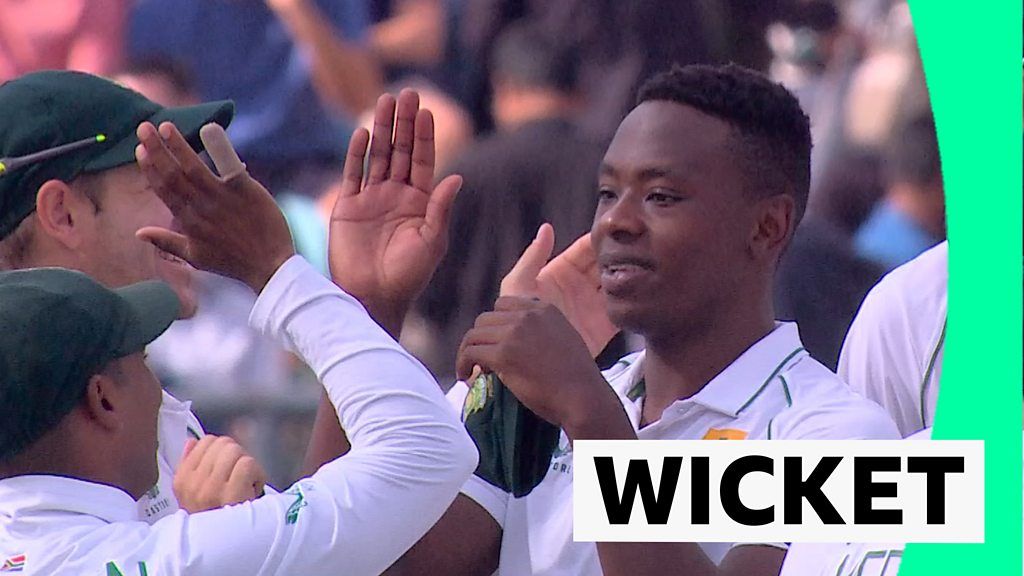 England v South Africa: Kagiso Rabada gets Ollie Robinson with the second ball of the day