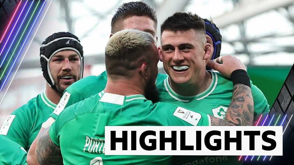 Watch all six tries as Ireland cruise past Italy