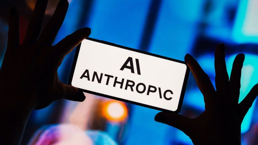 Anthropic logo on a smartphone