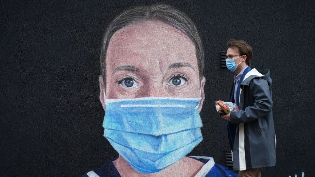 Mural of NHS worker