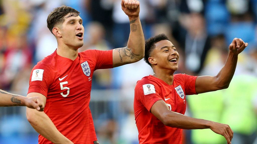 World Cup 2018 England players celebrate reaching the semifinals