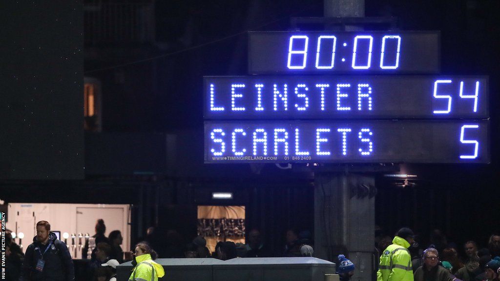 Leinster v Scarlets scoreboard