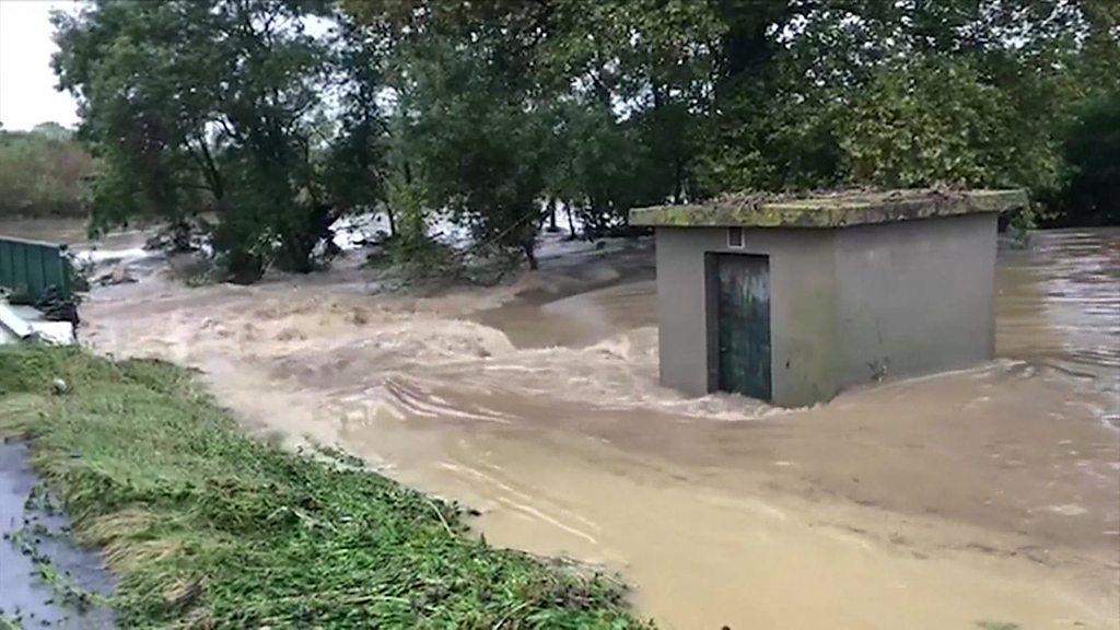 Flash floods hit south-west France's Aude on 14 October 2018