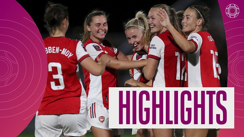 Arsenal 5-0 Man City: Kim Little scores twice as hosts go top of Women's Super League