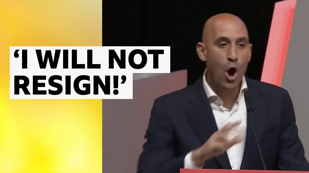 Watch: Spanish FA president Rubiales refuses to resign
