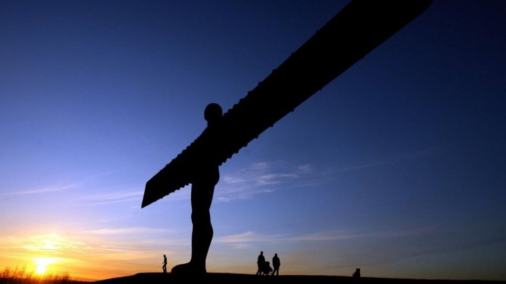 Angel of the North at sunset