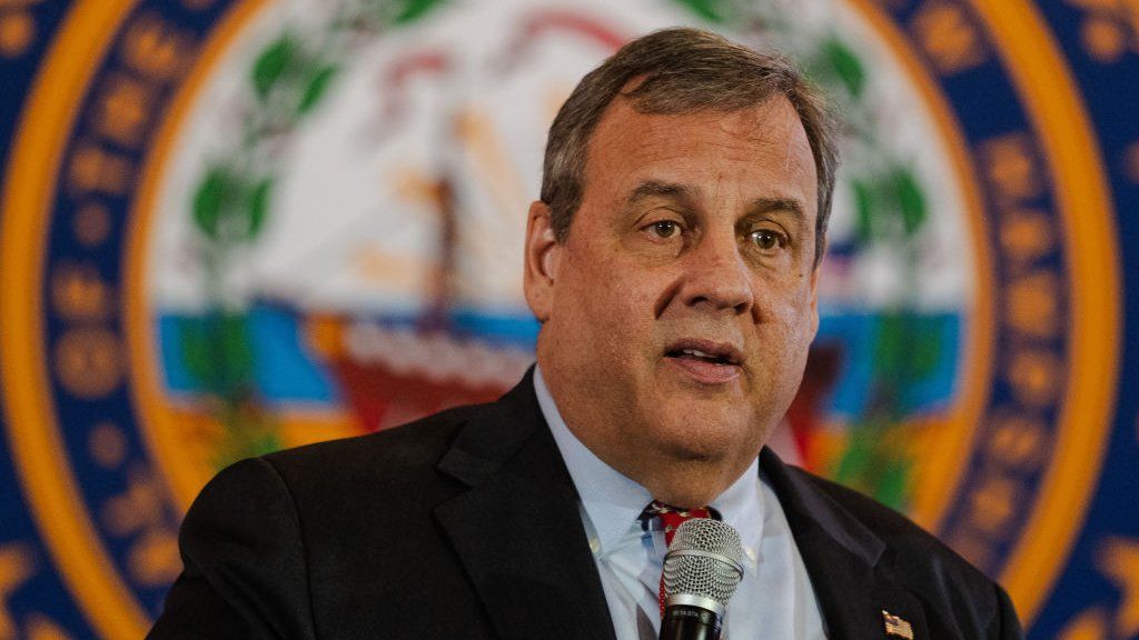 Chris Christie, former governor of New Jersey and 2024 Republican presidential candidate, speaks during a town hall event at Stonewall Farm in Keene, New Hampshire, US, on Friday, Jan. 5, 2024.