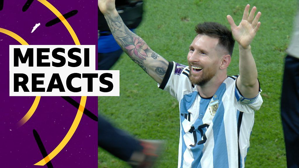 Messi's reaction to Argentina winning World Cup