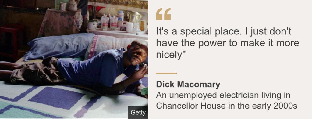 Quote card. Dick Macomary: "It's a special place. I just don't have the power to make it more nicely"