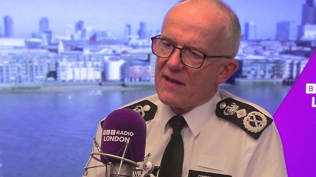 Metropolitan Police Commissioner Mark Rowley speaking to BBC Radio London