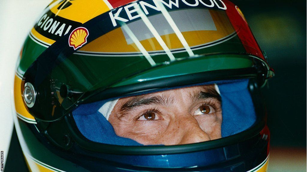 Ayrton Senna in his car