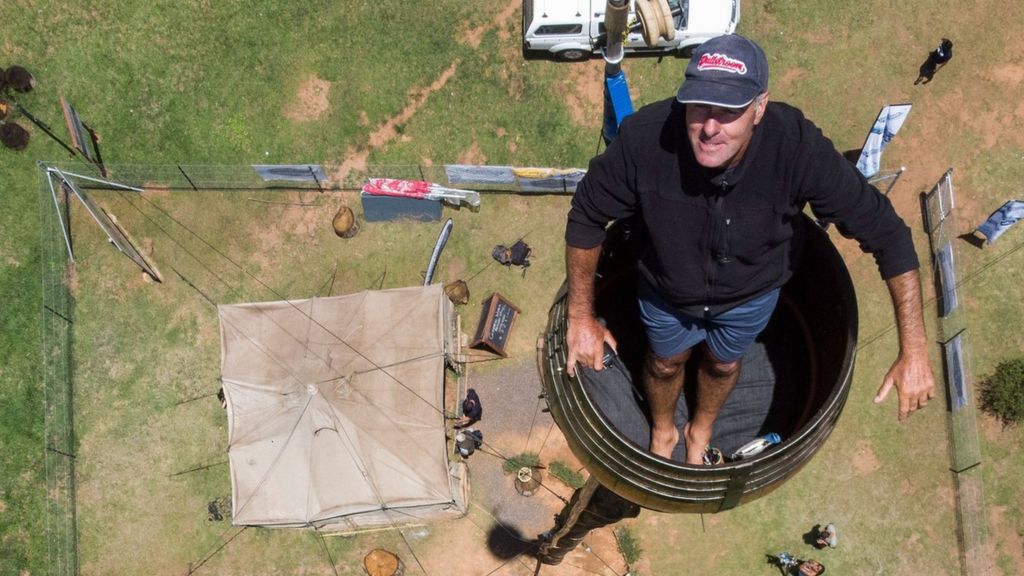 Barrel Man Record Two Months In 80ft Barrel In South Africa Bbc