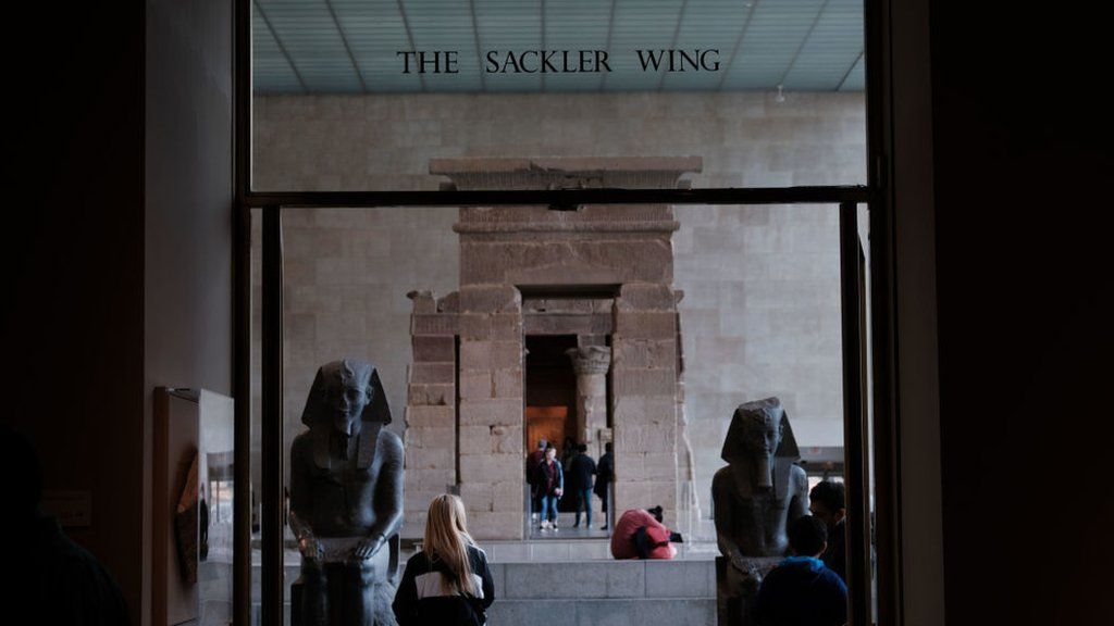 People visit the Sackler Wing at the Metropolitan Museum of Art on March 28, 2019 in New York City